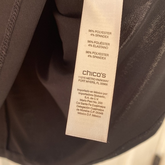Chico’s Size 3 Layered Striped Blouse Black and White Classic Blouse Chicos XL - Picture 5 of 7